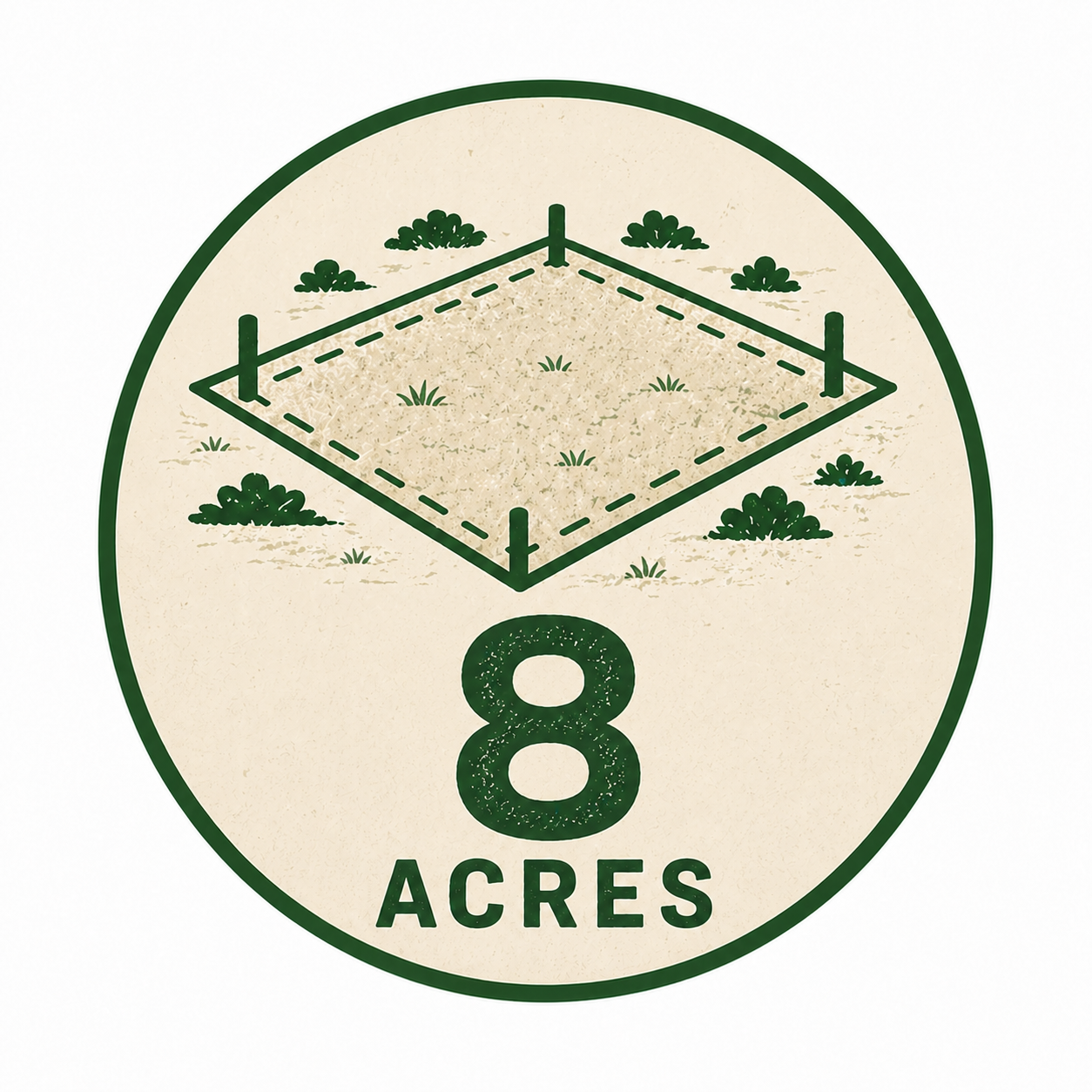 8 acres land cleared