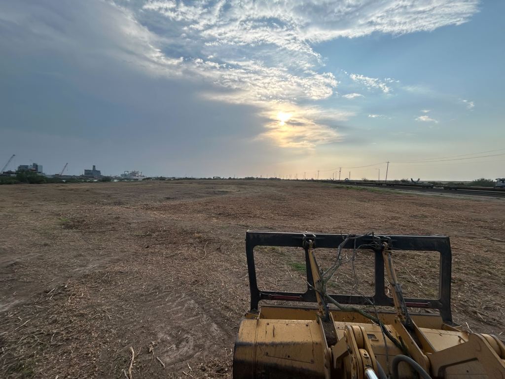 38 acre site clearing project in Brownsville Texas