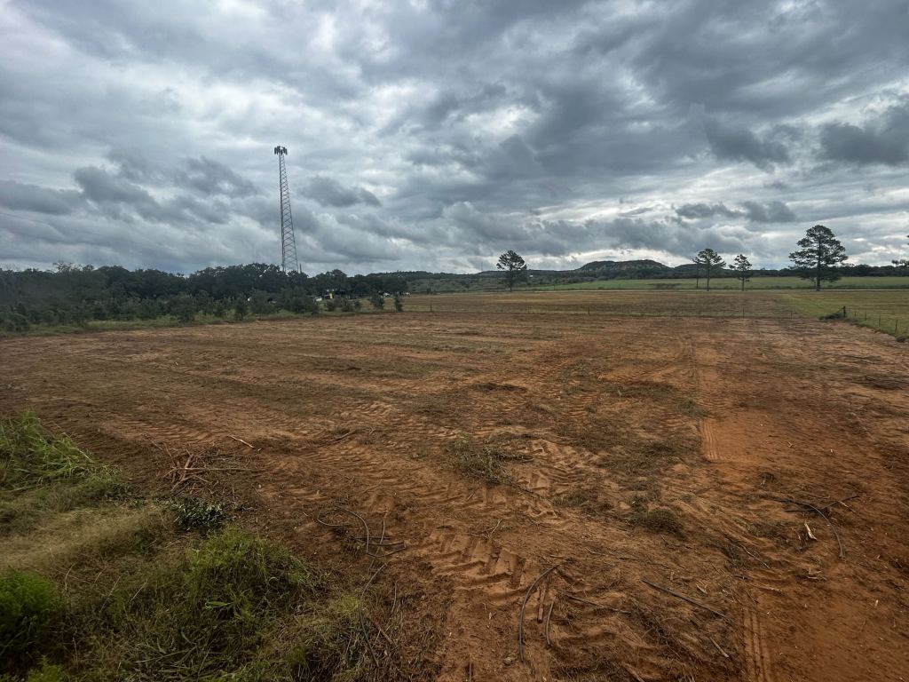 Cleared ground on a Gillespie County property in Fredericksburg TX