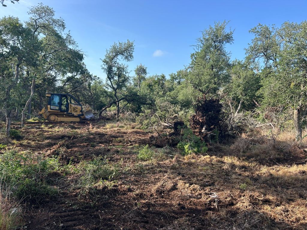 Ground before dozer grub work in San Marcos TX