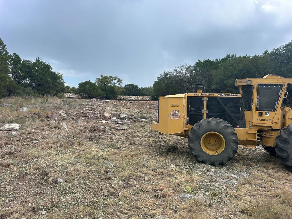 View opened up on granite hill country near Llano TX