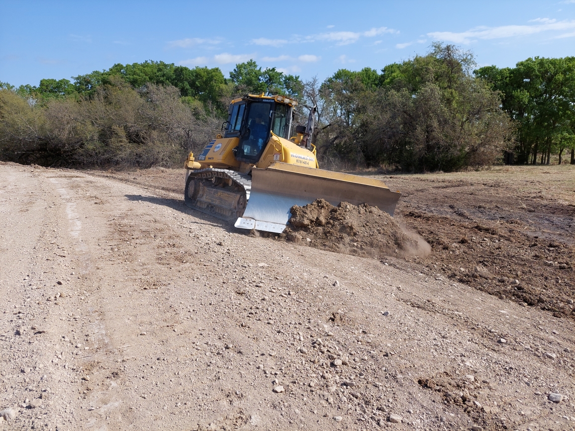 Pond expansion project in Lampasas Texas